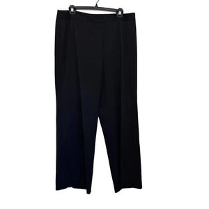 Lafayette 148 New York Black Wool Stretch Menswear Dress Pants sz 14 Perfect!